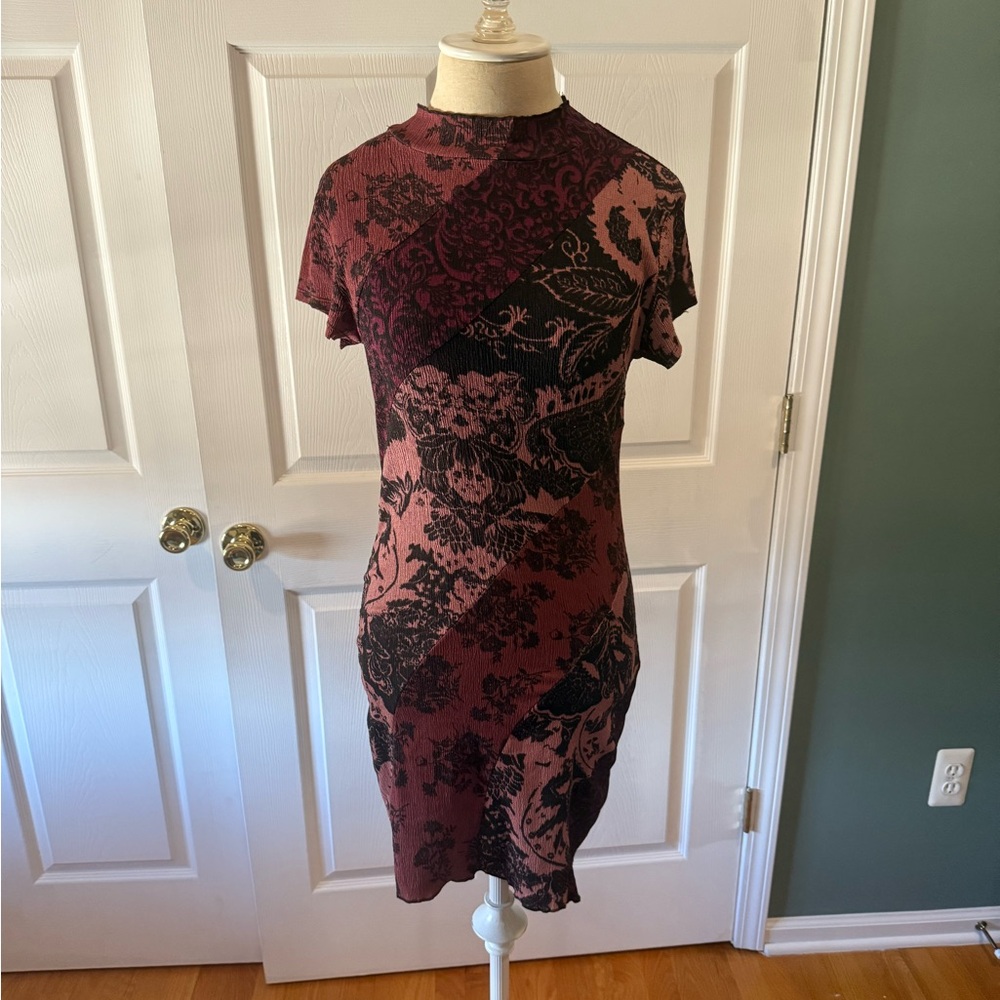Urban Outfitters Black and Pink Mini Dress